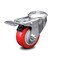 Service Caster 3 Inch Red Polyurethane Wheel Bolt Hole Caster with Total Lock Brake SCC SCC-BHTTL20S314-PPUB-RED - alternate 1